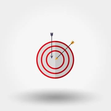 Target with an arrow. Stock Illustration