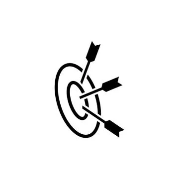 Target with Arrow Stock Illustration