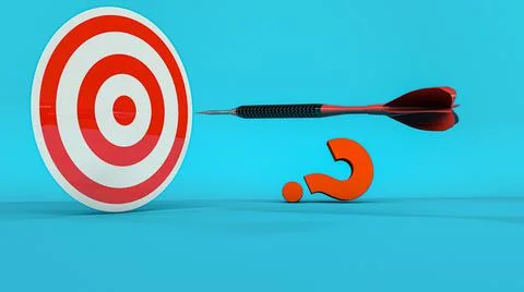 Target arrow question Stock Photos