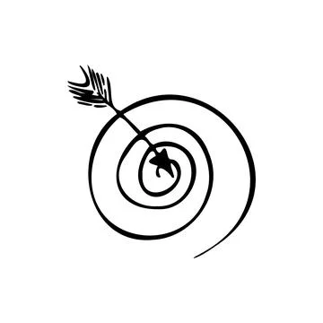 Target, arrow sketch vector illustration Stock Illustration