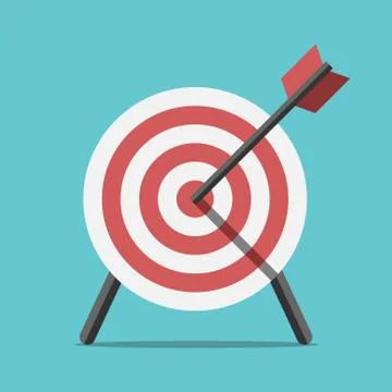 Target with arrow standing Stock Illustration