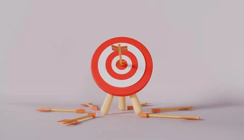 Target arrow success archery goal dart center accuracy business sport Stock Illustration