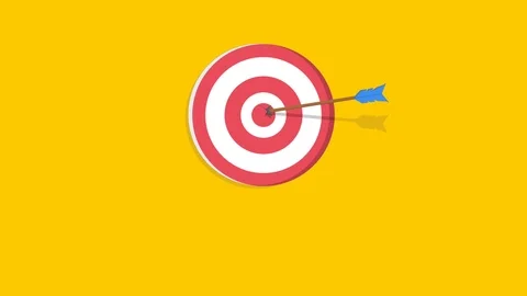 Target With Arrows Animation 4K Stock Footage 89853550