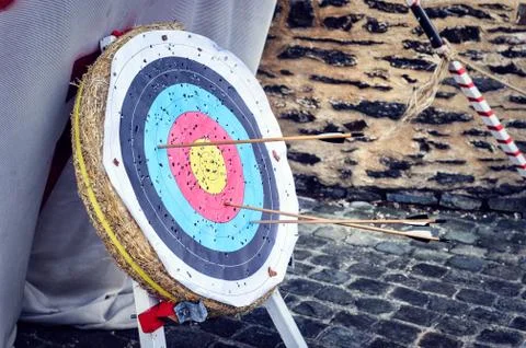 Target with arrows Stock Photos