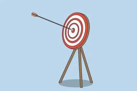Target with arrows. Victory concept 스톡 일러스트
