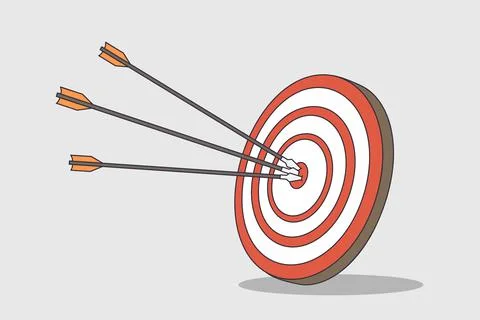 Target with arrows. Victory concept 스톡 일러스트