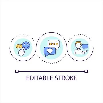 Target audience activity loop concept icon 스톡 일러스트