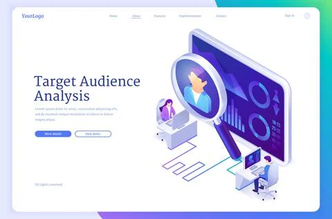 Target audience analysis banner Stock Illustration