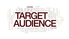 Target audience animated word cloud, tex... | Stock Video | Pond5