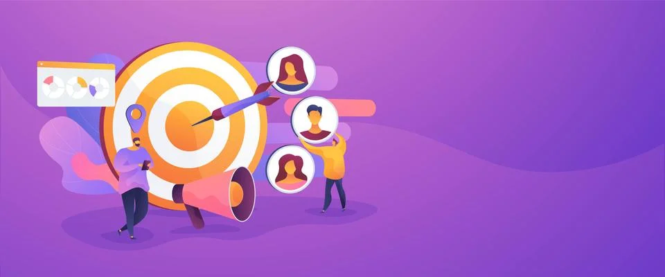 Target audience concept banner header Stock Illustration