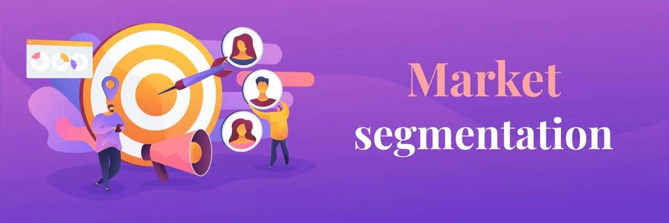 Target audience concept banner header Stock Illustration