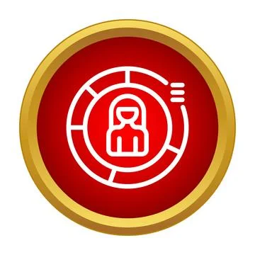 Target audience demographics data analytics simple icon Stock Illustration