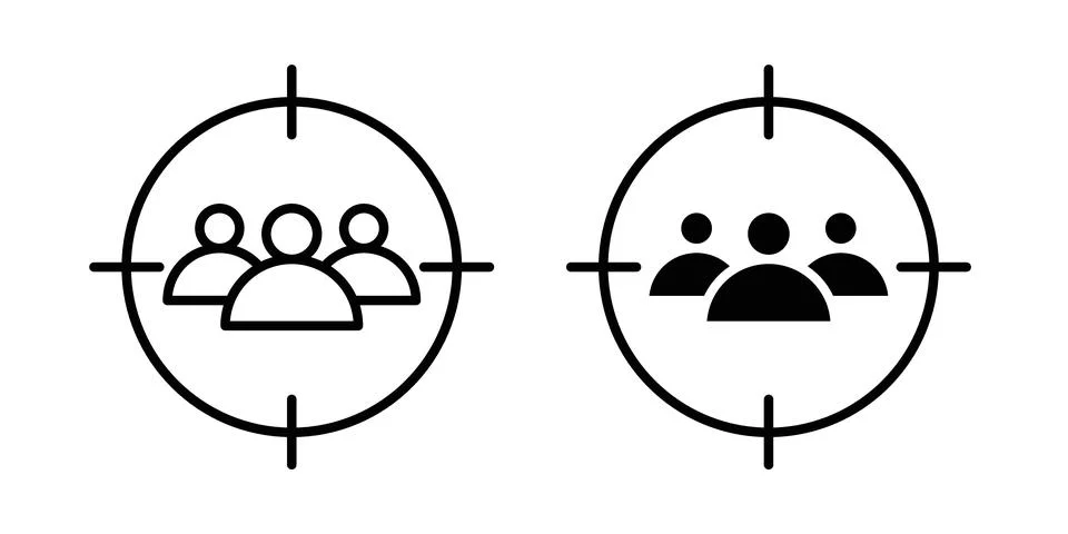 Target audience icon graphic design. web icons vectors Stock Illustration