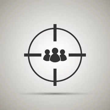 Target audience icon. Illustration
