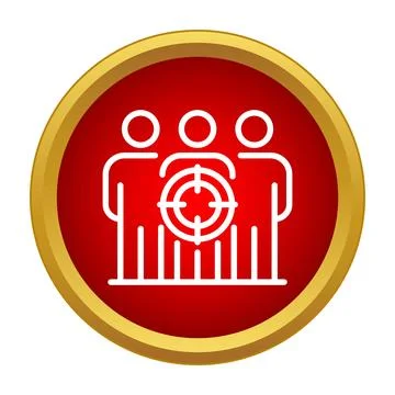 Target audience icon selecting ideal customer demographics Stock Illustration