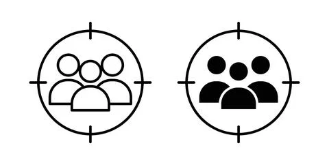 Target audience icon vector art Illustrations Illustrazione stock