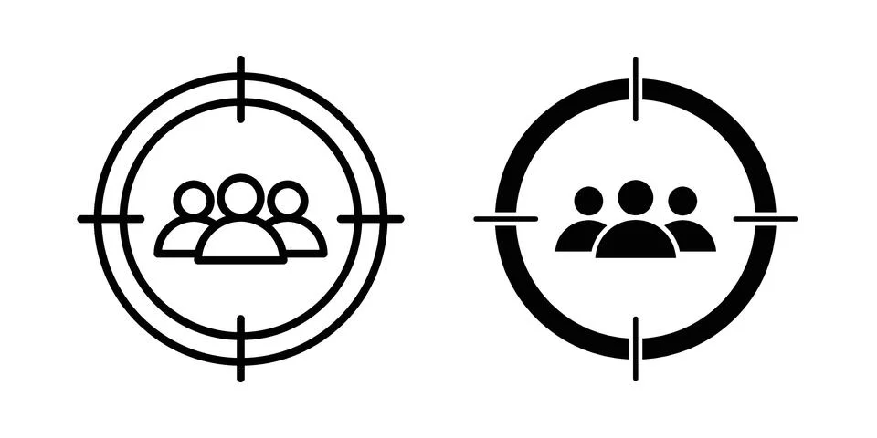 Target audience icon vector design illustrations Stock Illustration