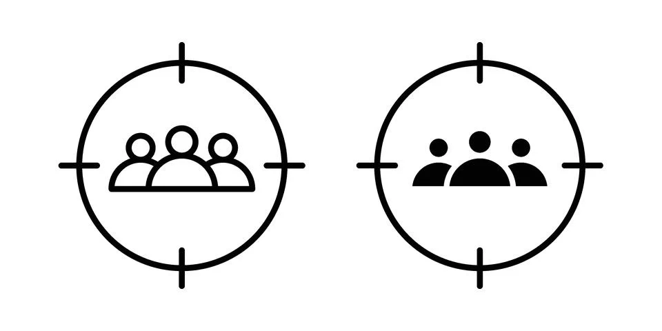 Target audience icon vector, illustration icon set 스톡 일러스트