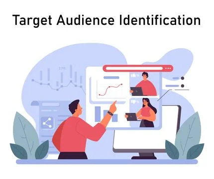 Target Audience Identification concept. Flat vector illustration Illustrazione stock
