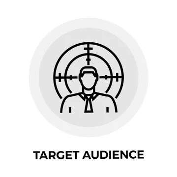 Target Audience Line Icon Stock Illustration