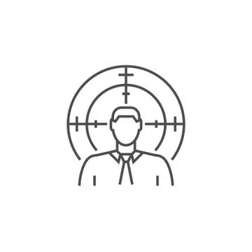 Target Audience Line Icon Stock Illustration