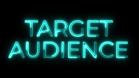 Target Audience Neon Text Animation Stock Footage 318339261