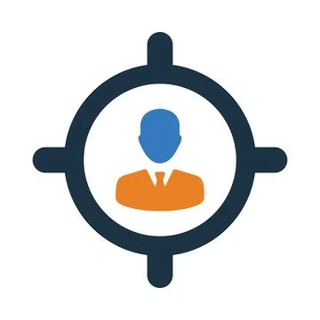 Target, audience, people, man, target audience icon Stock Illustration