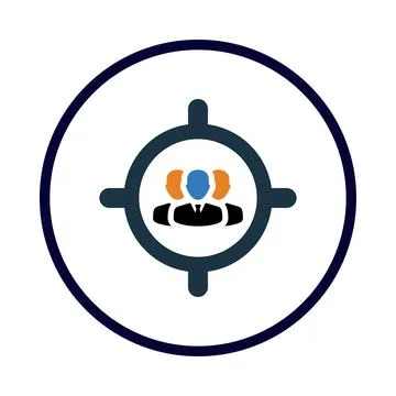 Target, audience, people, man, target audience icon Stock Illustration