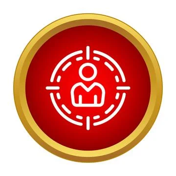 Target audience person icon identifying business goals イラスト素材