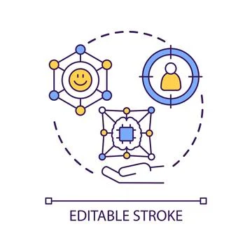 Target audience research concept icon Stock Illustration