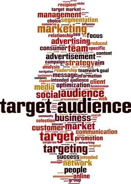 Target audience word cloud Stock Illustration