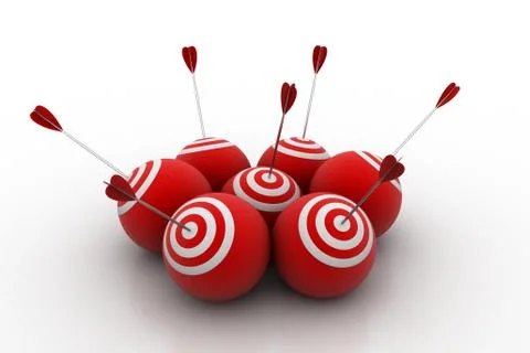Target ball with arrows Stock Illustration