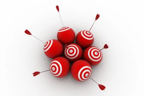 Target ball with arrows Stock Illustration