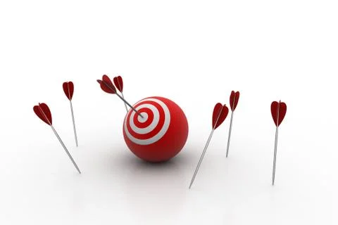 Target ball with arrows Stock Illustration