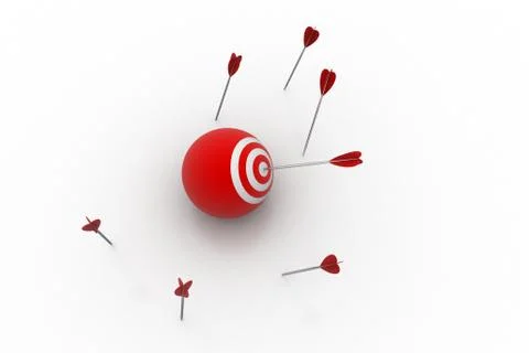 Target ball with arrows Stock Illustration