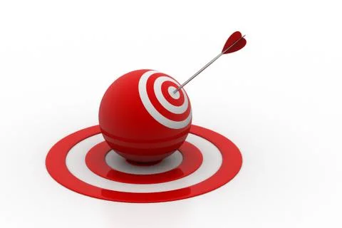 Target ball with arrows Stock Illustration