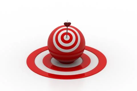 Target ball with arrows Stock Illustration