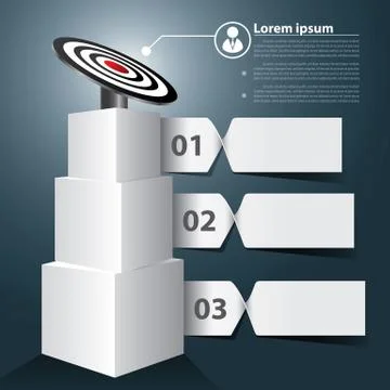 Target banner infographic Stock Illustration