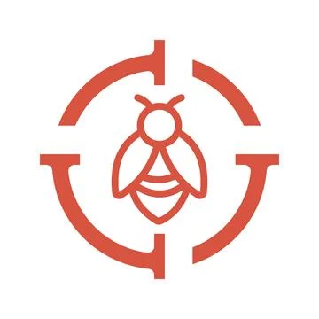 Target Bee Icon Vector Design Ilustração Stock