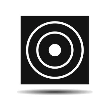Target black flat Stock Illustration