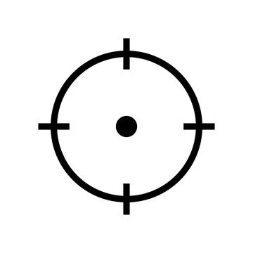Target black vector icon on white background Stock Illustration