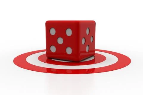 Target board and cube Free Stock Illustration