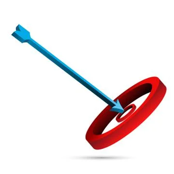 Target board with arrow Illustrazione stock