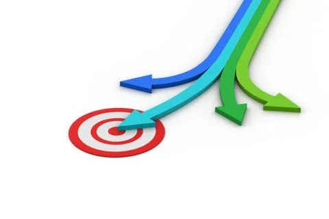 Target board with arrows Free Stock Illustration