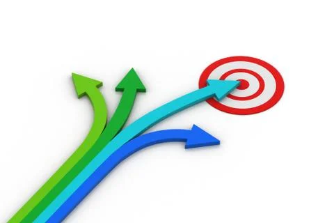 Target board with arrows Free Stock Illustration