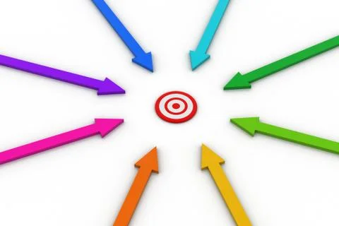 Target board with arrows Free Stock Illustration