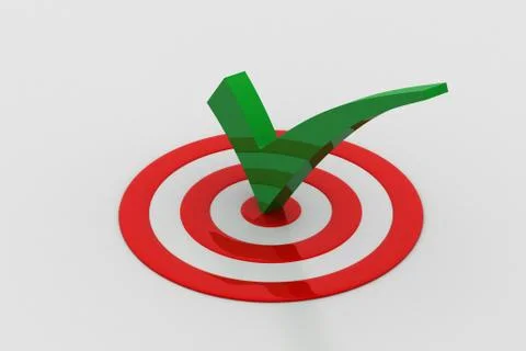 Target board with check sign Free Stock Illustration