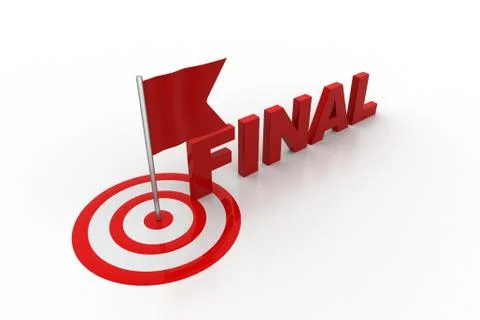 Target board with flag Free Stock Illustration