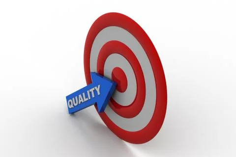 Target board with quality arrow Free Stock Illustration