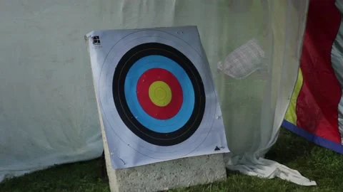 A target for a bow Stock Footage 163567820